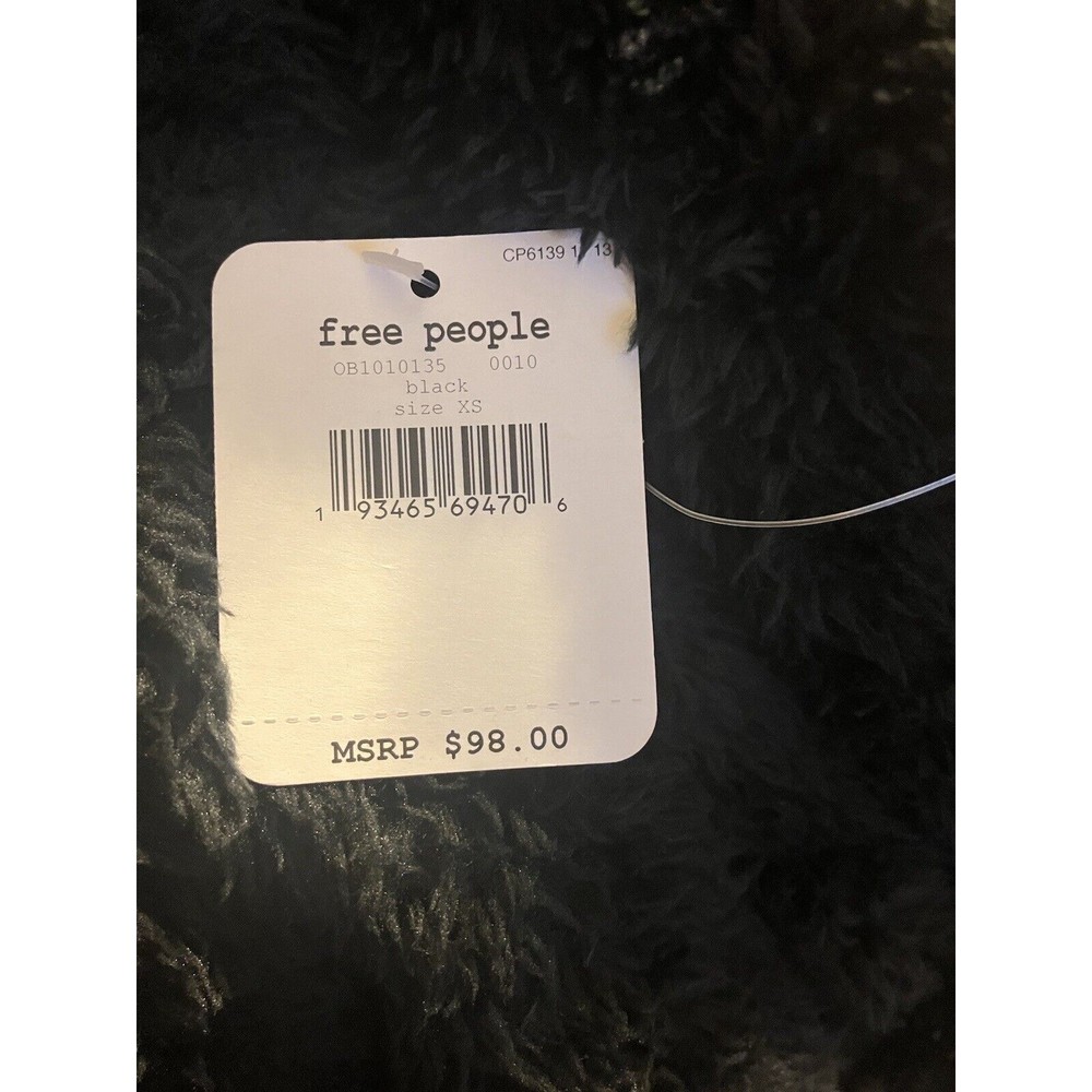 Free People Big Sky High Neck Pullover,NWT, MSRP-$98, BLACK - Picture 11 of 12